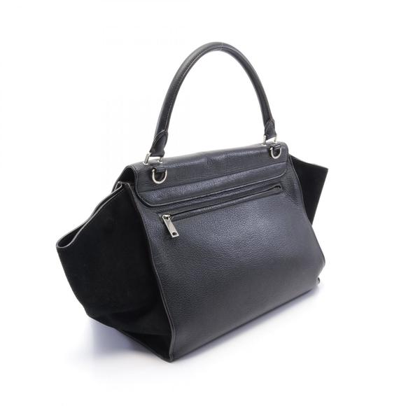 Celine Trapeze Medium Handbag Bag Leather Suede Black - Picture 2 of 9